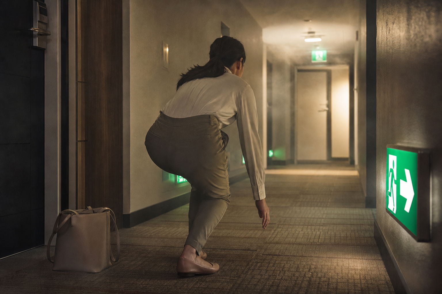 Evakuace hotelu při požárním poplachu