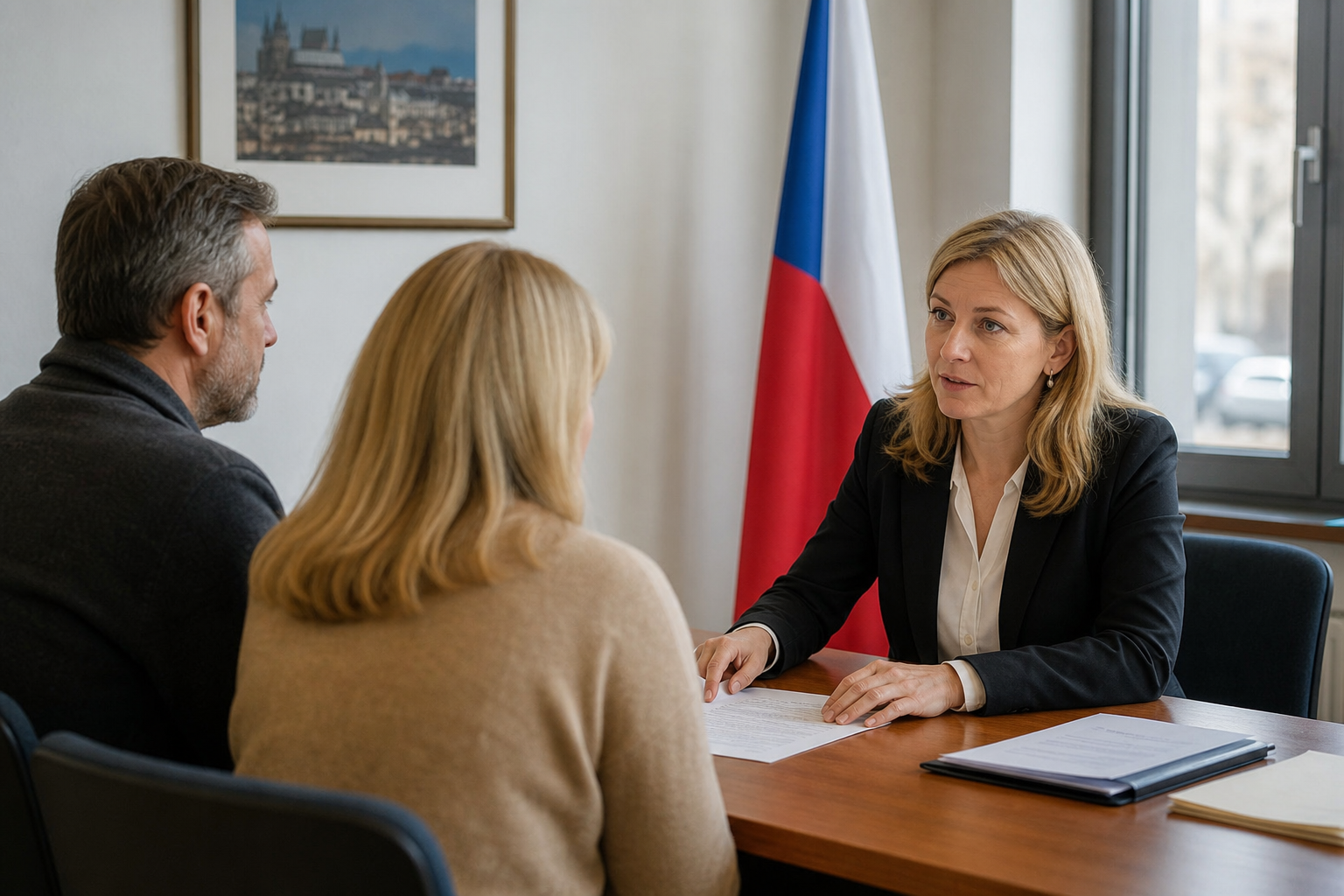Konzultace rodiny s konzulárním pracovníkem